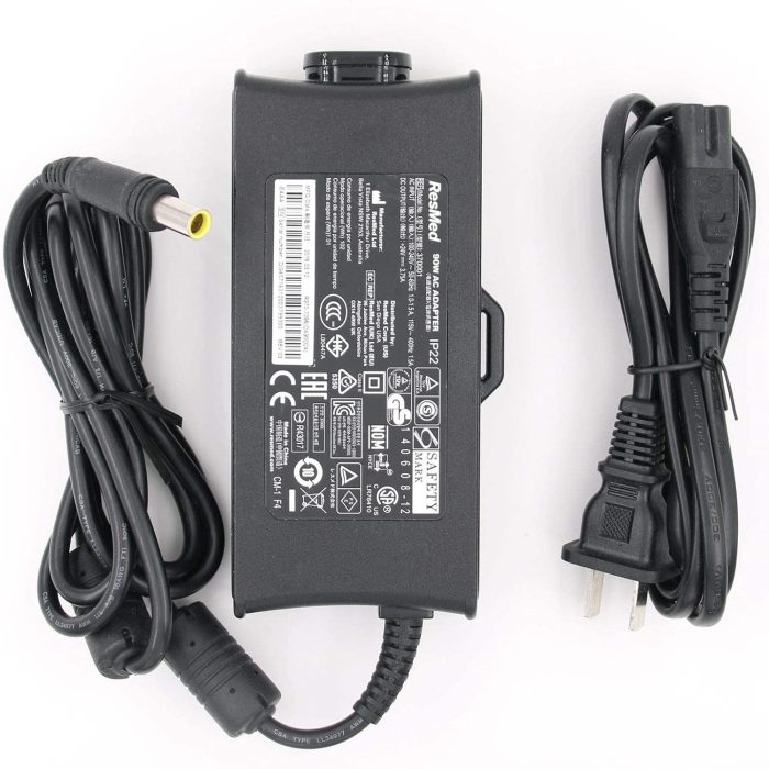 KFD DC 24V Alimentation Chargeur pour ResMed AirSense 10 S10 AirCurve 10 série CPAP BiPAP Machines,Resmed S10 série ResMed 370001 S10 CPAP Machine DC24V 3,75A 90W Adaptateur d'alimentation